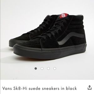 Vans Sk8 Hi Sneakers all black suede